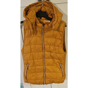 Ashley Outerwear Women’s Long Vest With Hood, Yellow Yam, Size M